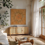 Witching Hour Wonders VII by Dina June. Shown in a natural wood frame in a cozy modern living room. Available as an archival giclee rolled canvas, fine art paper, or poster print. SKU 101439a.