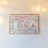 World Tour I by Dina June. shown as a paper print in a natural frame. Available as a archival giclee rolled canvas, fine art paper, or poster print. SKU 69403i.