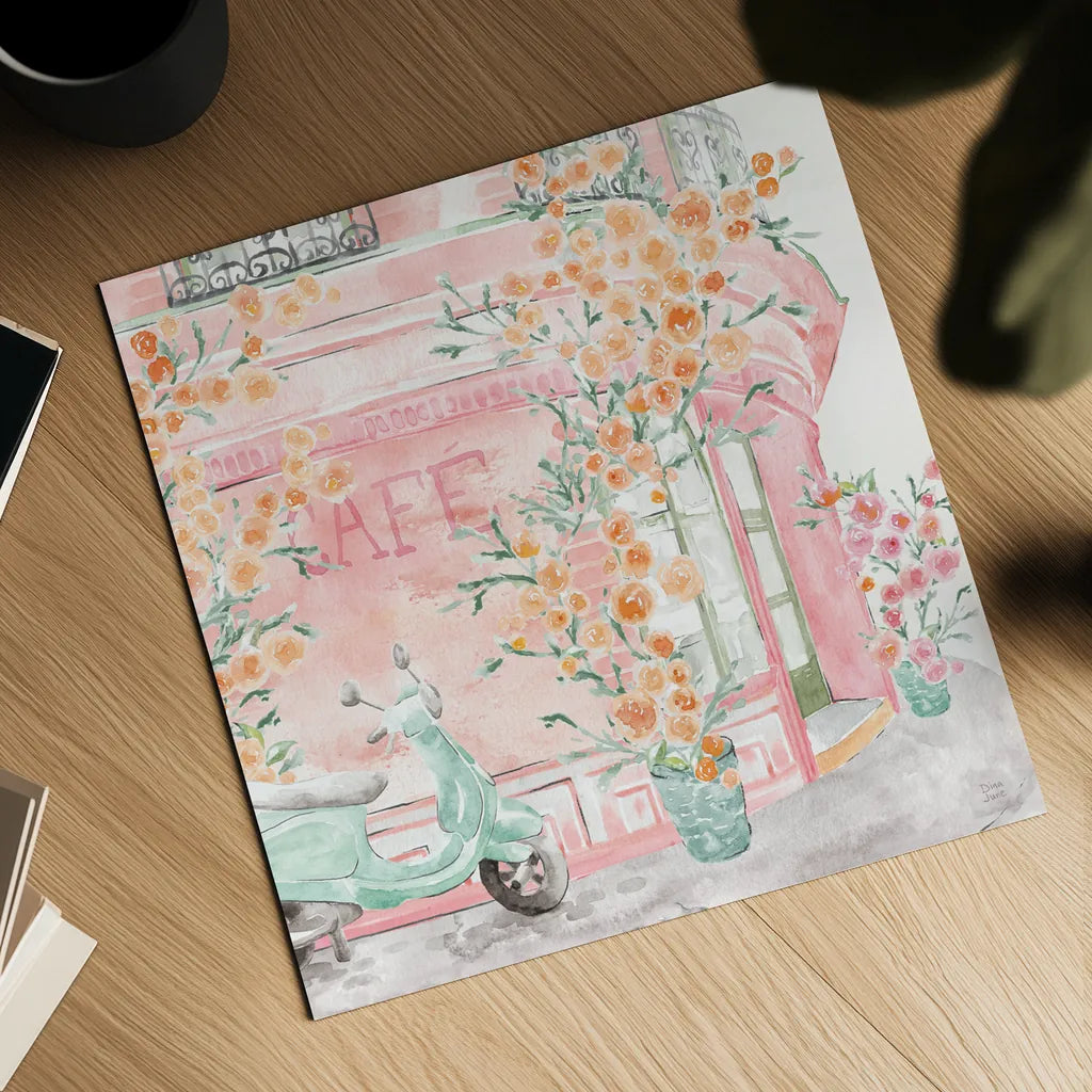 World Tour II by Dina June. Shown as a detailed flat fine art print, highlighting archival giclee quality. Available as an archival giclee rolled canvas, fine art paper, or poster print. SKU 69404a.