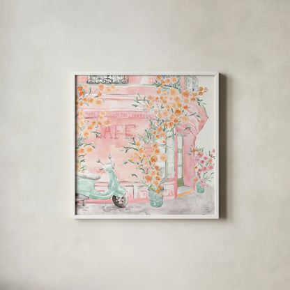 World Tour II by Dina June. Shown in a crisp white glass frame for a clean and minimalist style. Available as an archival giclee rolled canvas, fine art paper, or poster print. SKU 69404a.