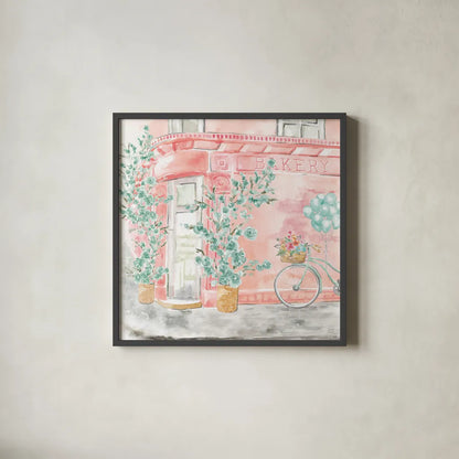 World Tour III by Dina June. Shown in a sleek black glass frame for a contemporary gallery look. Available as an archival giclee rolled canvas, fine art paper, or poster print. SKU 69405a.