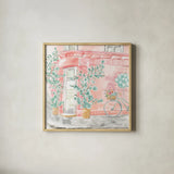 World Tour III by Dina June. Shown in a natural wood glass frame for a timeless modern aesthetic. Available as an archival giclee rolled canvas, fine art paper, or poster print. SKU 69405a.