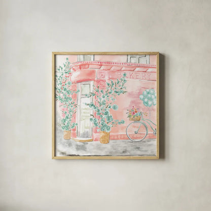 World Tour III by Dina June. Shown in a natural wood glass frame for a timeless modern aesthetic. Available as an archival giclee rolled canvas, fine art paper, or poster print. SKU 69405a.