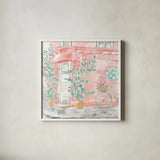 World Tour III by Dina June. Shown in a crisp white glass frame for a clean and minimalist style. Available as an archival giclee rolled canvas, fine art paper, or poster print. SKU 69405a.