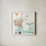 World Tour IX by Dina June. Shown in a crisp white glass frame for a clean and minimalist style. Available as an archival giclee rolled canvas, fine art paper, or poster print. SKU 69411a.