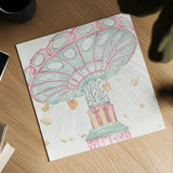 World Tour VI by Dina June. Shown as a detailed flat fine art print, highlighting archival giclee quality. Available as an archival giclee rolled canvas, fine art paper, or poster print. SKU 69408a.