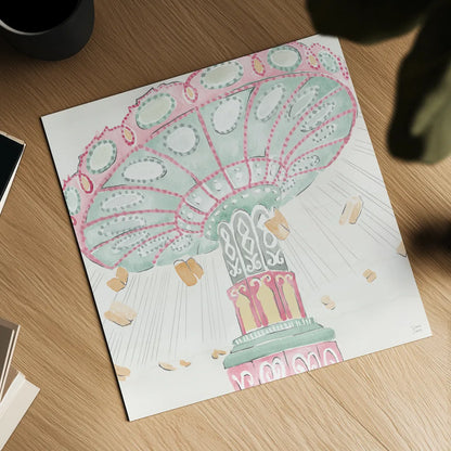 World Tour VI by Dina June. Shown as a detailed flat fine art print, highlighting archival giclee quality. Available as an archival giclee rolled canvas, fine art paper, or poster print. SKU 69408a.