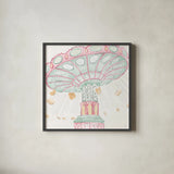 World Tour VI by Dina June. Shown in a sleek black glass frame for a contemporary gallery look. Available as an archival giclee rolled canvas, fine art paper, or poster print. SKU 69408a.