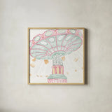 World Tour VI by Dina June. Shown in a natural wood glass frame for a timeless modern aesthetic. Available as an archival giclee rolled canvas, fine art paper, or poster print. SKU 69408a.