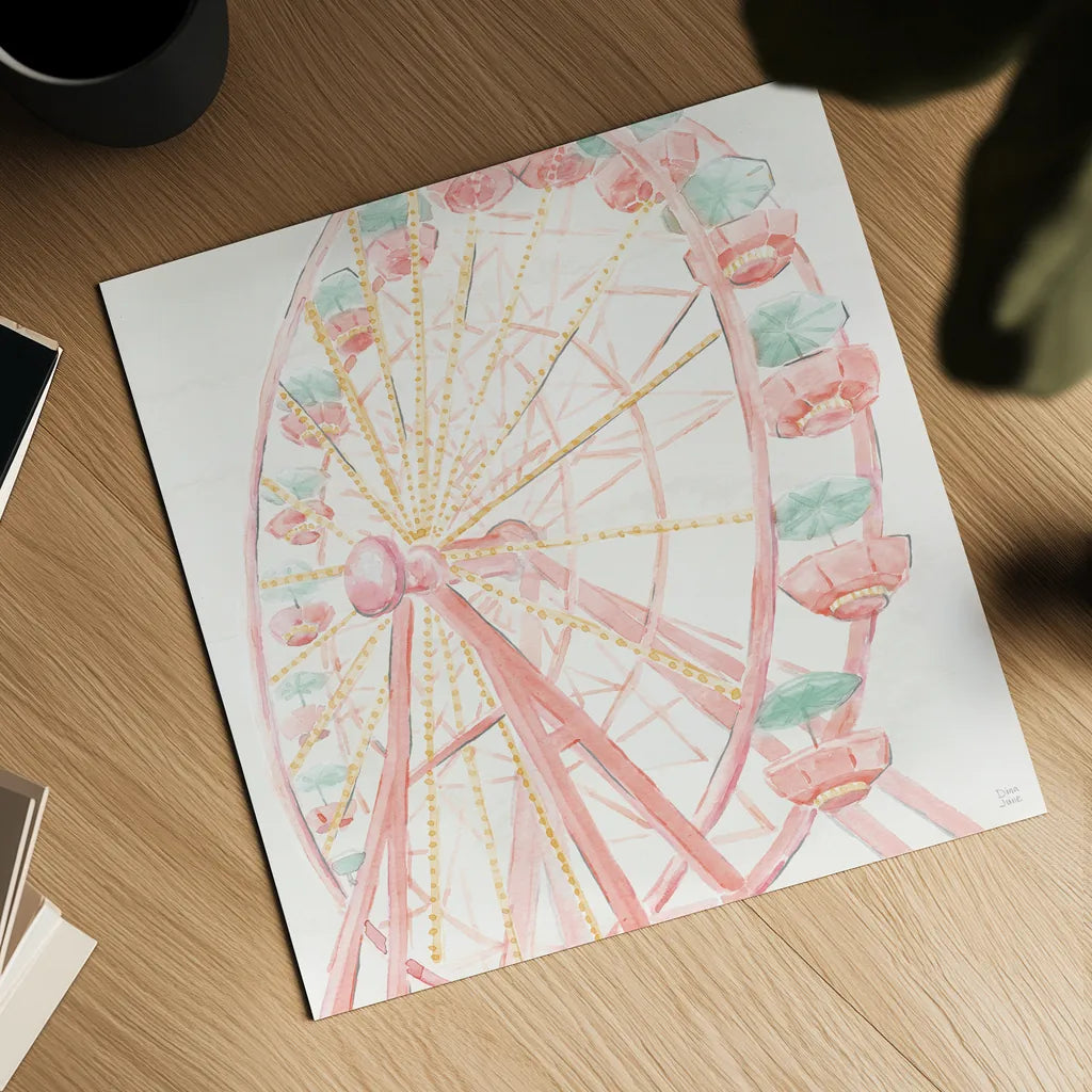 World Tour VII by Dina June. Shown as a detailed flat fine art print, highlighting archival giclee quality. Available as an archival giclee rolled canvas, fine art paper, or poster print. SKU 69409a.