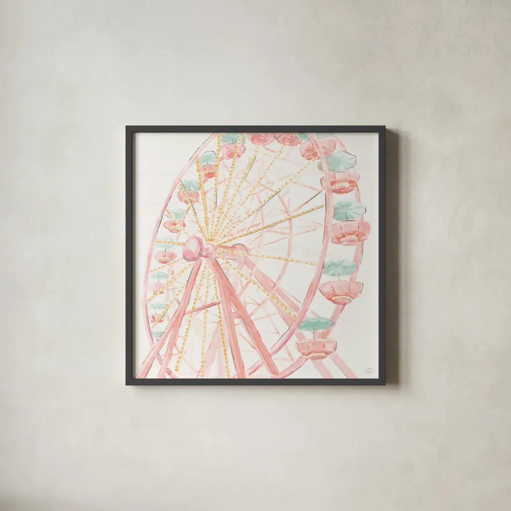 World Tour VII by Dina June. Shown in a sleek black glass frame for a contemporary gallery look. Available as an archival giclee rolled canvas, fine art paper, or poster print. SKU 69409a.