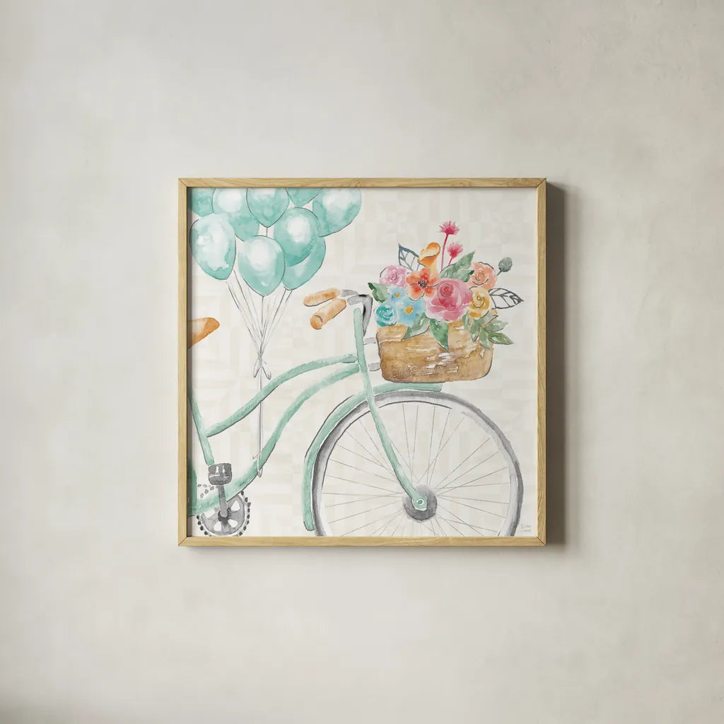 World Tour VIII by Dina June. Shown in a natural wood glass frame for a timeless modern aesthetic. Available as an archival giclee rolled canvas, fine art paper, or poster print. SKU 69410a.