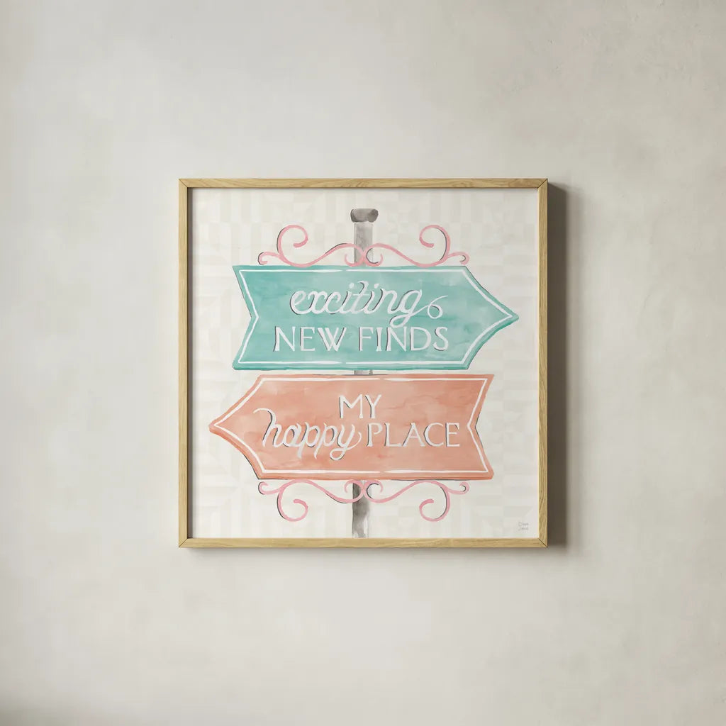 World Tour X by Dina June. Shown in a natural wood glass frame for a timeless modern aesthetic. Available as an archival giclee rolled canvas, fine art paper, or poster print. SKU 69412a.