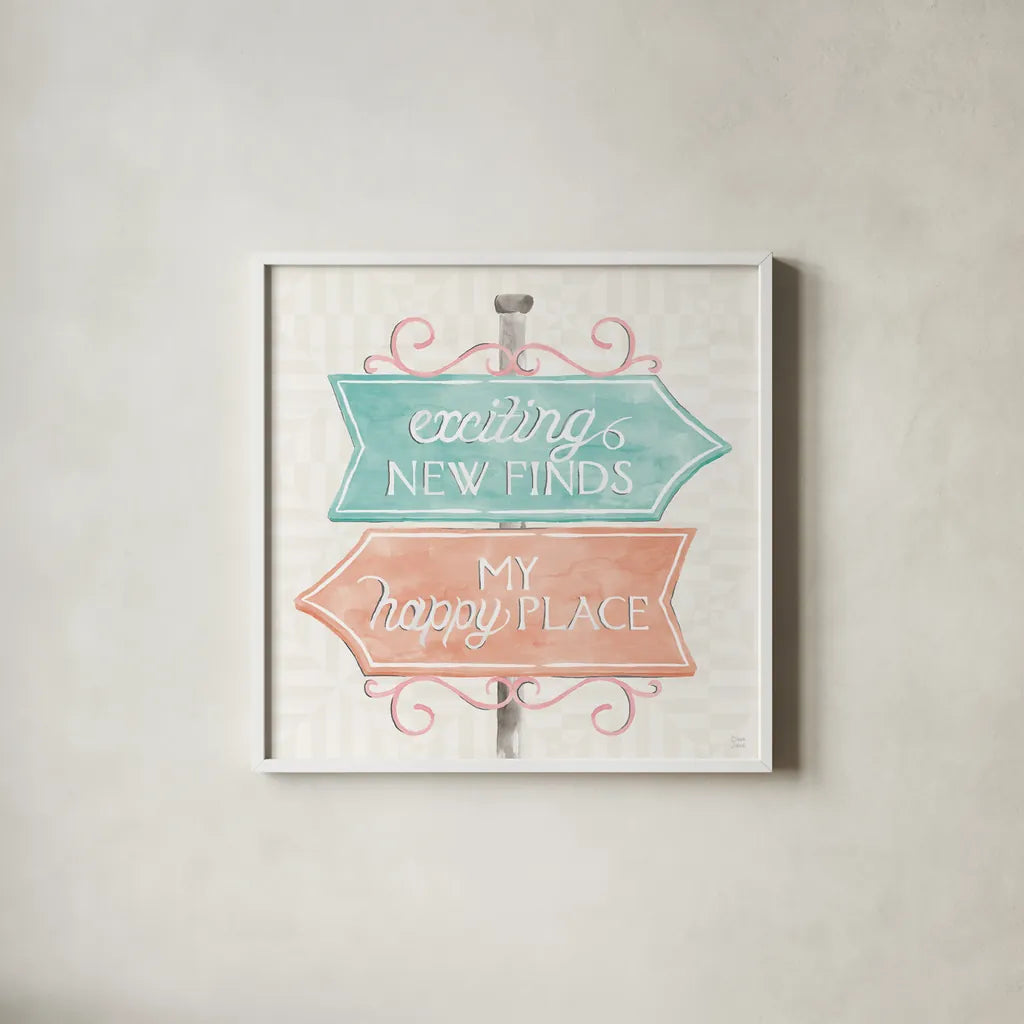 World Tour X by Dina June. Shown in a crisp white glass frame for a clean and minimalist style. Available as an archival giclee rolled canvas, fine art paper, or poster print. SKU 69412a.