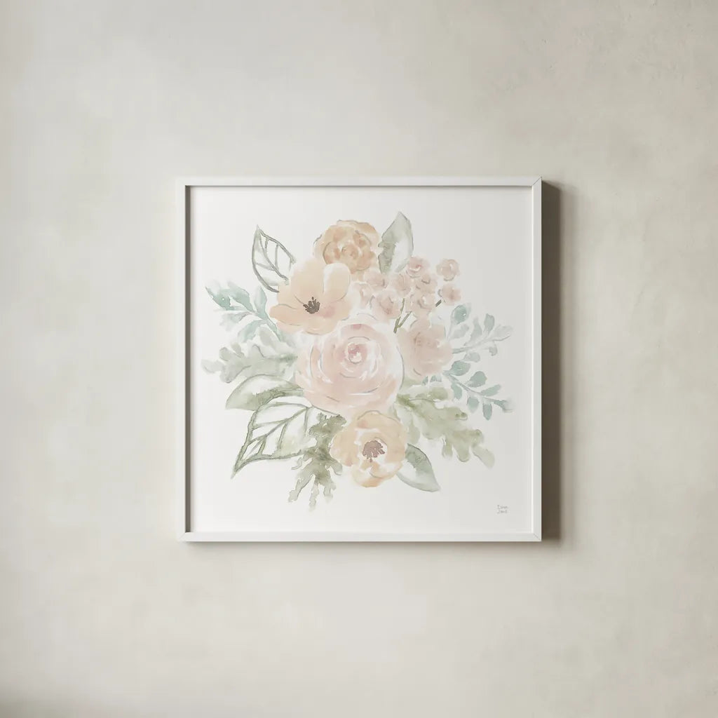 World Tour XIII Neutral by Dina June. Shown in a crisp white glass frame for a clean and minimalist style. Available as an archival giclee rolled canvas, fine art paper, or poster print. SKU 78802a.