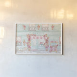 World Tour XIV by Dina June. shown as a paper print in a white frame. Available as a archival giclee rolled canvas, fine art paper, or poster print. SKU 70420i.