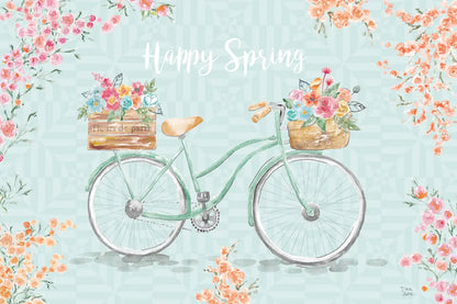 World Tour XIV Bicycle by Dina June. SKU 74412i. Archival Giclee Fine art print for wall decor.