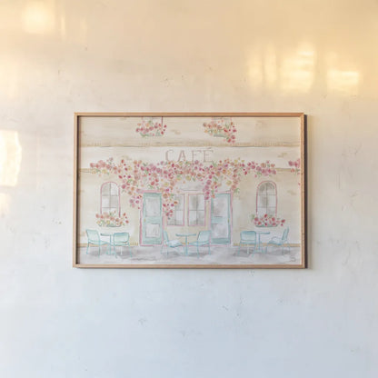 World Tour XV by Dina June. shown as a paper print in a natural frame. Available as a archival giclee rolled canvas, fine art paper, or poster print. SKU 70421i.