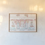 World Tour XV White by Dina June. shown as a paper print in a natural frame. Available as a archival giclee rolled canvas, fine art paper, or poster print. SKU 70487i.