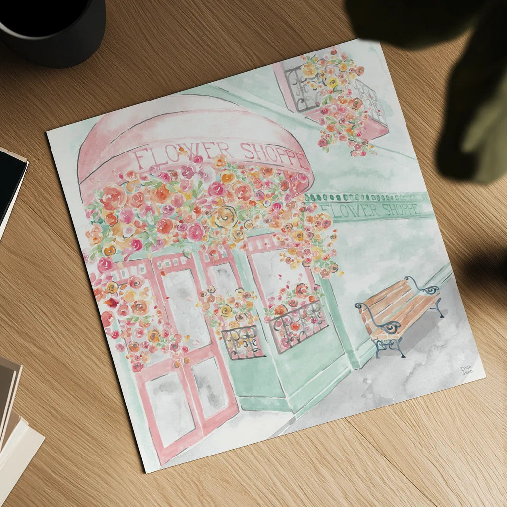 World Tour XVI by Dina June. Shown as a detailed flat fine art print, highlighting archival giclee quality. Available as an archival giclee rolled canvas, fine art paper, or poster print. SKU 70422a.