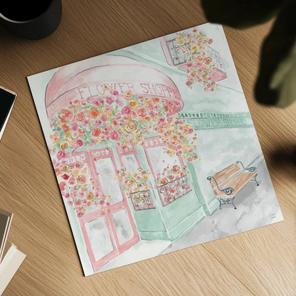 World Tour XVI by Dina June. Shown as a detailed flat fine art print, highlighting archival giclee quality. Available as an archival giclee rolled canvas, fine art paper, or poster print. SKU 70422a.