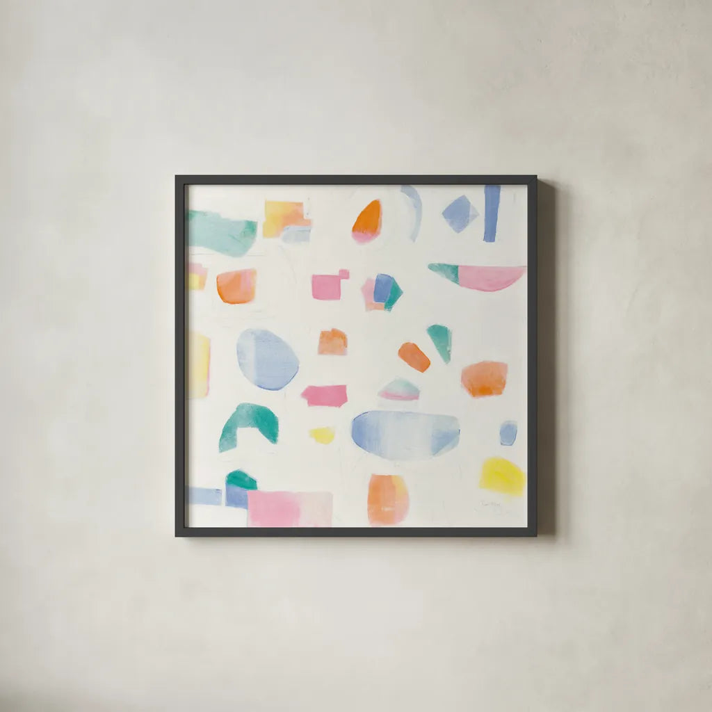 Joy by Piper Rhue. Shown in a sleek black glass frame for a contemporary gallery look. Available as an archival giclee rolled canvas, fine art paper, or poster print. SKU 46778a.