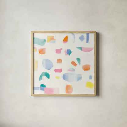 Joy by Piper Rhue. Shown in a natural wood glass frame for a timeless modern aesthetic. Available as an archival giclee rolled canvas, fine art paper, or poster print. SKU 46778a.