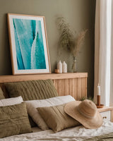 Abstract Agava II Color by Elizabeth Urquhart. shown as a paper print in a natural frame. Available as a archival giclee rolled canvas, fine art paper, or poster print. SKU 33234h.