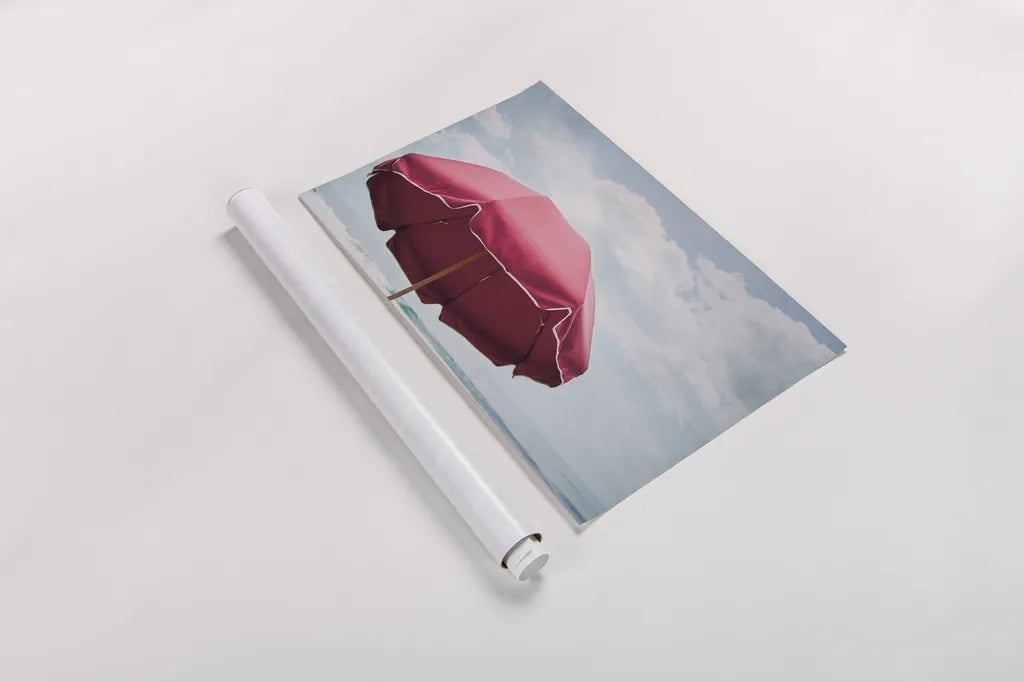 Beach Bliss I by Elizabeth Urquhart. shown as a rolled paper print. Available as archival giclee rolled canvas, fine art paper, or poster print. SKU 33204i.