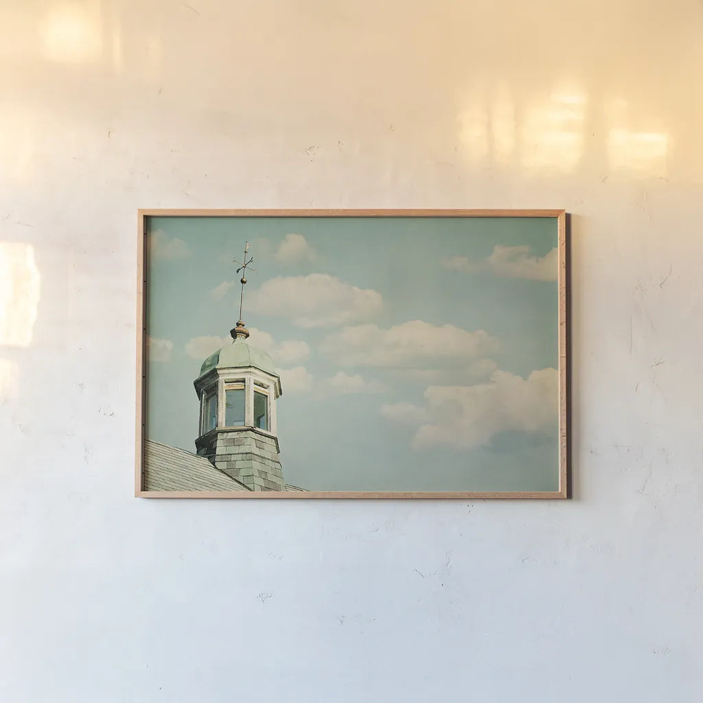 Blissful Country II by Elizabeth Urquhart. shown as a paper print in a natural frame. Available as a archival giclee rolled canvas, fine art paper, or poster print. SKU 23775i.