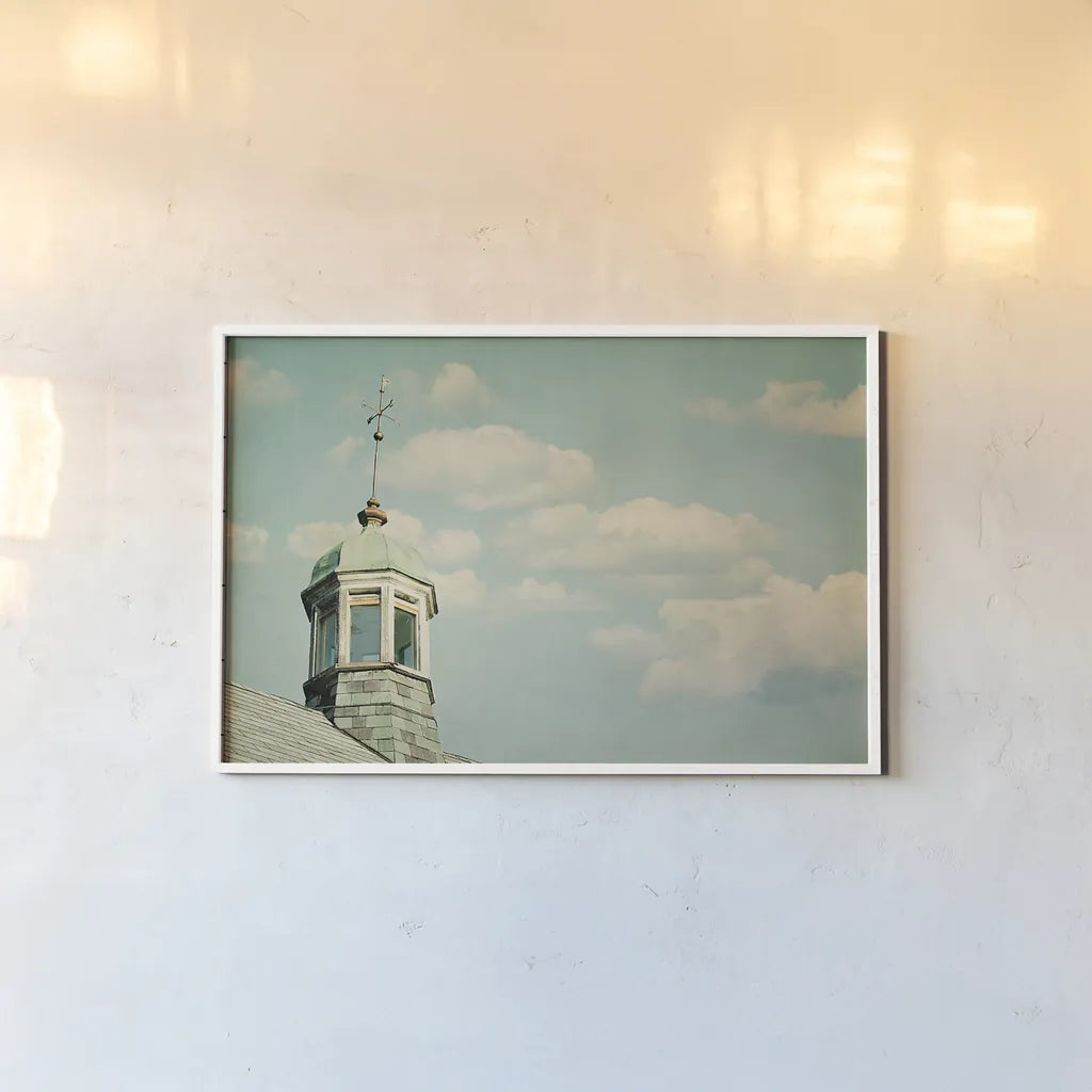 Blissful Country II by Elizabeth Urquhart. shown as a paper print in a white frame. Available as a archival giclee rolled canvas, fine art paper, or poster print. SKU 23775i.