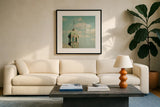 Blissful Country II Crop by Elizabeth Urquhart. Displayed in a glass frame with matte in a clean modern living room. Available as an archival giclee rolled canvas, fine art paper, or poster print. SKU 23775a.