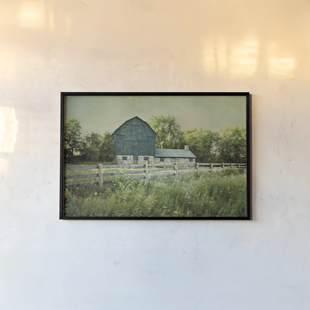 Blissful Country III by Elizabeth Urquhart. shown as a paper print in a black flame. Available as a archival giclee rolled canvas, fine art paper, or poster print. SKU 23776i.