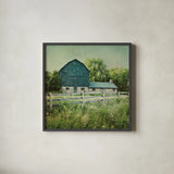 Blissful Country III Crop by Elizabeth Urquhart. Shown in a sleek black glass frame for a contemporary gallery look. Available as an archival giclee rolled canvas, fine art paper, or poster print. SKU 23776a.