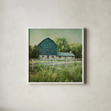 Blissful Country III Crop by Elizabeth Urquhart. Shown in a crisp white glass frame for a clean and minimalist style. Available as an archival giclee rolled canvas, fine art paper, or poster print. SKU 23776a.