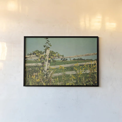 Blissful Country V by Elizabeth Urquhart. shown as a paper print in a black flame. Available as a archival giclee rolled canvas, fine art paper, or poster print. SKU 23778i.