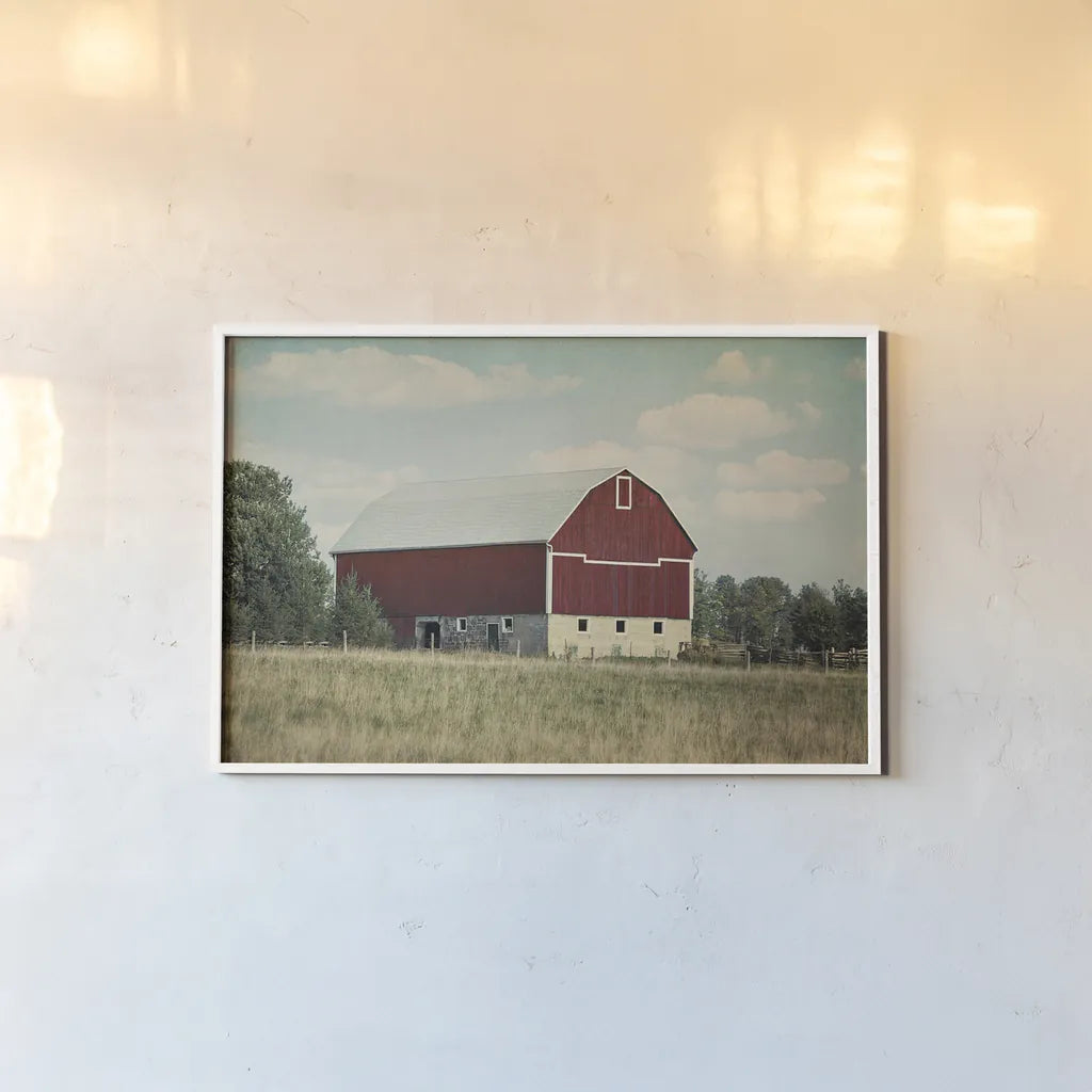 Blissful Country VI by Elizabeth Urquhart. shown as a paper print in a white frame. Available as a archival giclee rolled canvas, fine art paper, or poster print. SKU 23779i.