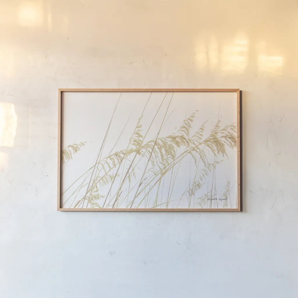 Blowing in the Wind I by Elizabeth Urquhart. shown as a paper print in a natural frame. Available as a archival giclee rolled canvas, fine art paper, or poster print. SKU 74444i.