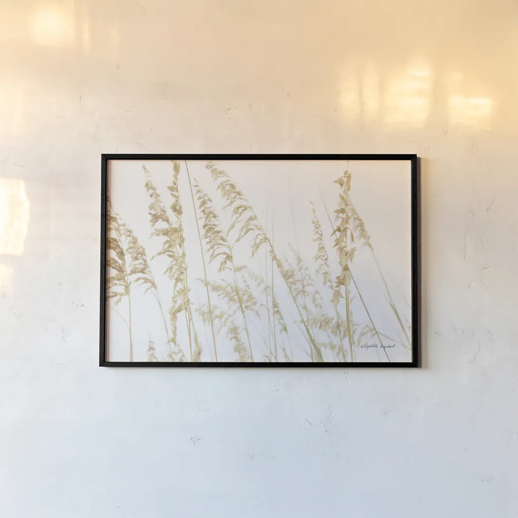 Blowing in the Wind II by Elizabeth Urquhart. shown as a paper print in a black flame. Available as a archival giclee rolled canvas, fine art paper, or poster print. SKU 74445i.