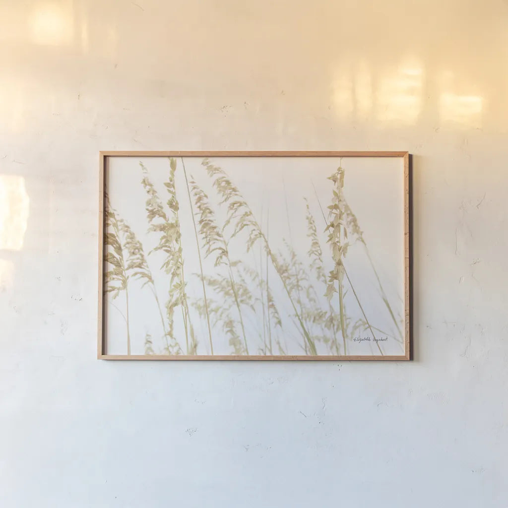 Blowing in the Wind II by Elizabeth Urquhart. shown as a paper print in a natural frame. Available as a archival giclee rolled canvas, fine art paper, or poster print. SKU 74445i.