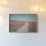 California Blooms IV by Elizabeth Urquhart. shown as a paper print in a natural frame. Available as a archival giclee rolled canvas, fine art paper, or poster print. SKU 50748i.