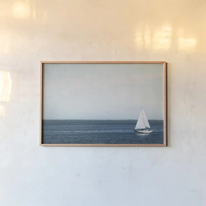 Calm Days II by Elizabeth Urquhart. shown as a paper print in a natural frame. Available as a archival giclee rolled canvas, fine art paper, or poster print. SKU 23796i.