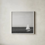 Calm Days II BW Crop by Elizabeth Urquhart. Shown in a crisp white glass frame for a clean and minimalist style. Available as an archival giclee rolled canvas, fine art paper, or poster print. SKU 27840a.