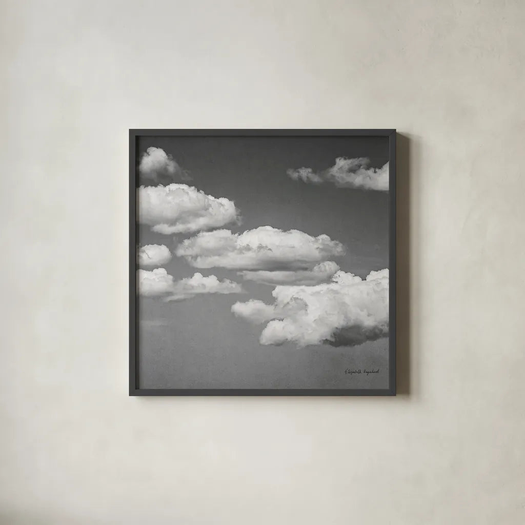 Calm Days III BW Crop by Elizabeth Urquhart. Shown in a sleek black glass frame for a contemporary gallery look. Available as an archival giclee rolled canvas, fine art paper, or poster print. SKU 27841a.