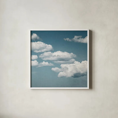 Calm Days III Crop by Elizabeth Urquhart. Shown in a crisp white glass frame for a clean and minimalist style. Available as an archival giclee rolled canvas, fine art paper, or poster print. SKU 23797a.