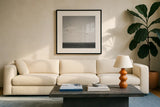 Calm Days IV BW Crop by Elizabeth Urquhart. Displayed in a glass frame with matte in a clean modern living room. Available as an archival giclee rolled canvas, fine art paper, or poster print. SKU 27842a.