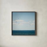 Calm Days IV Crop by Elizabeth Urquhart. Shown in a sleek black glass frame for a contemporary gallery look. Available as an archival giclee rolled canvas, fine art paper, or poster print. SKU 23798a.