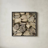 Chopped II Crop by Elizabeth Urquhart. Shown in a sleek black glass frame for a contemporary gallery look. Available as an archival giclee rolled canvas, fine art paper, or poster print. SKU 30336a.