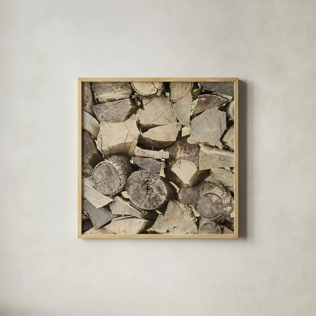 Chopped II Crop by Elizabeth Urquhart. Shown in a natural wood glass frame for a timeless modern aesthetic. Available as an archival giclee rolled canvas, fine art paper, or poster print. SKU 30336a.