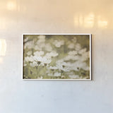 Daisies I by Elizabeth Urquhart. shown as a paper print in a white frame. Available as a archival giclee rolled canvas, fine art paper, or poster print. SKU 24293i.